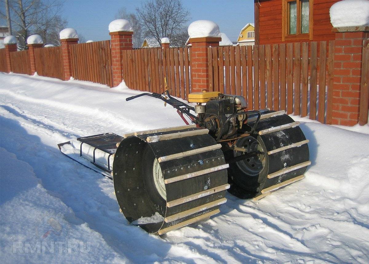 Снегоход из мотоблока своими руками: 2 варианта конструкции