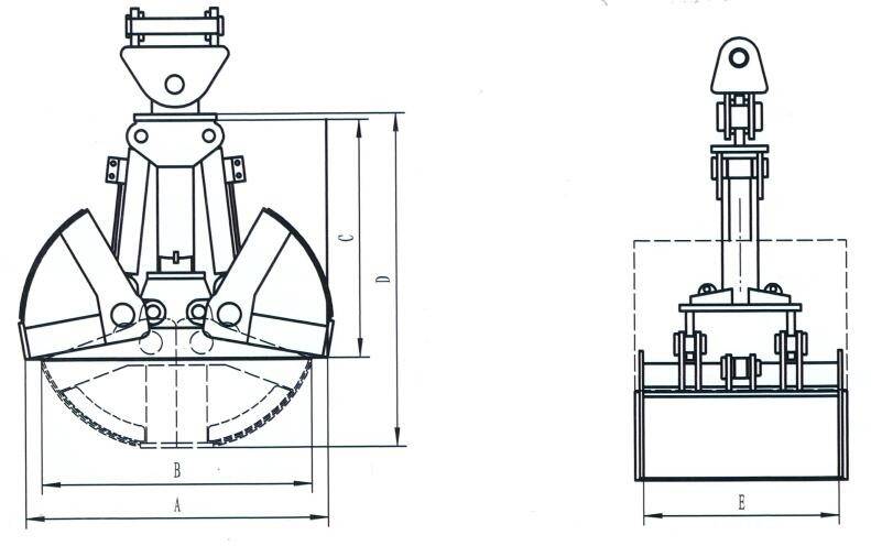 Грейферный ковш для колодца чертеж с размерами