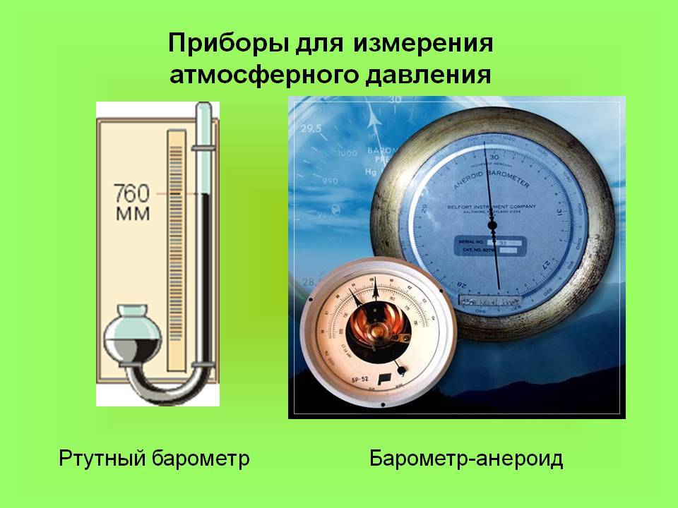 Измерение атмосферного давления презентация