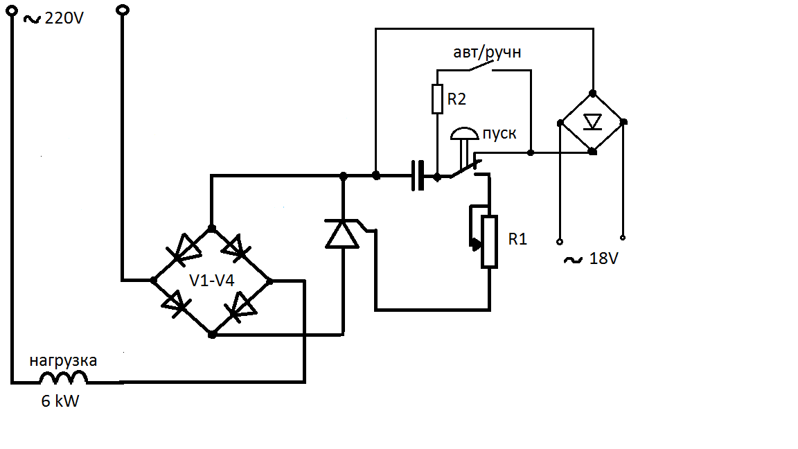 Схема споттера своими руками на симисторе
