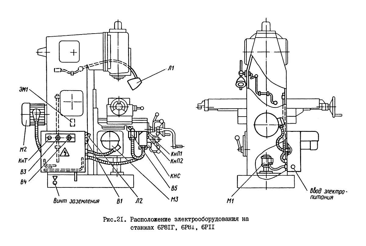 Электрическая схема фрезерного станка вм 127м