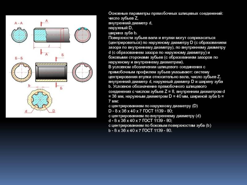 Гост 1139-80основные нормы взаимозаменяемости. соединения шлицевые прямобочные. размеры и допуски