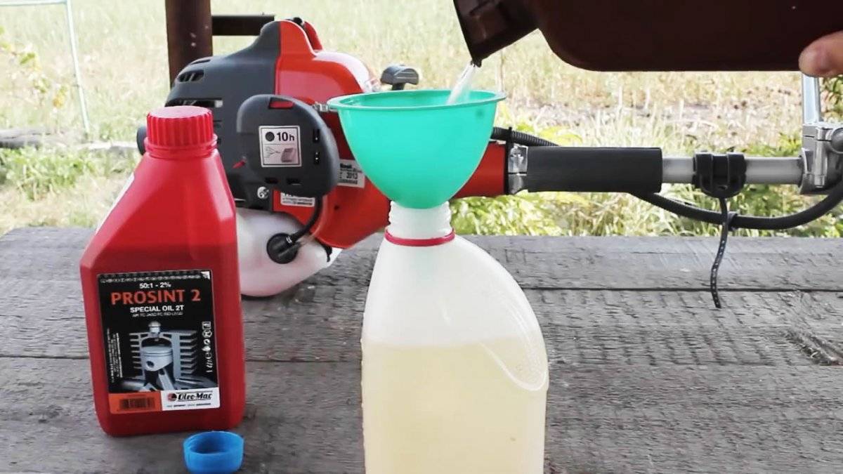 Как развести бензин с маслом для триммера для заправки