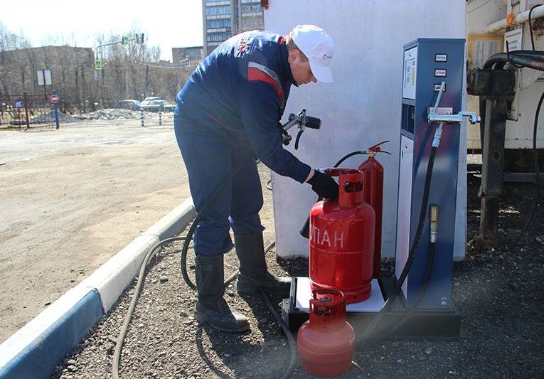 Заправка бытовых газовых баллонов пропаном в москве и москвовской области