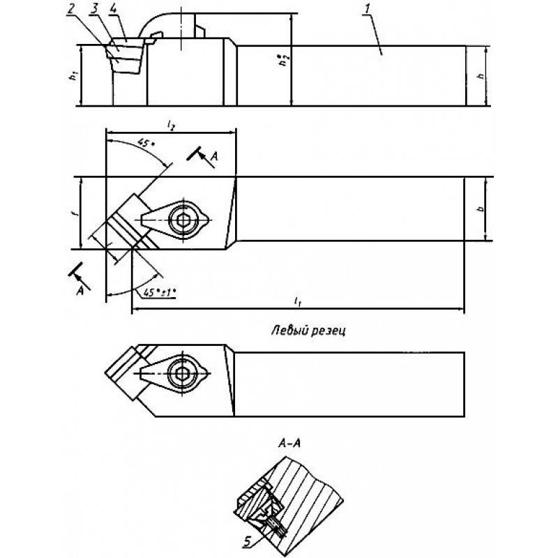 Канавочный резец: токарный отрезной резец для внутренних или наружных торцевых канавок, ширина пластины и чертеж для этого