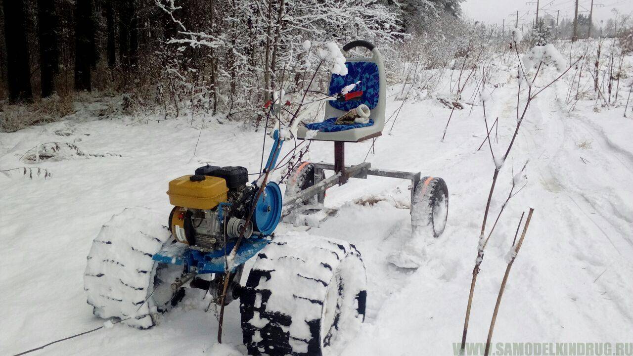 Снегоход из мотоблока — как сделать достойный транспорт на зиму?