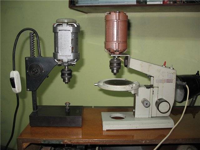 Сверлильные станки из фотоувеличителя и микроскопа