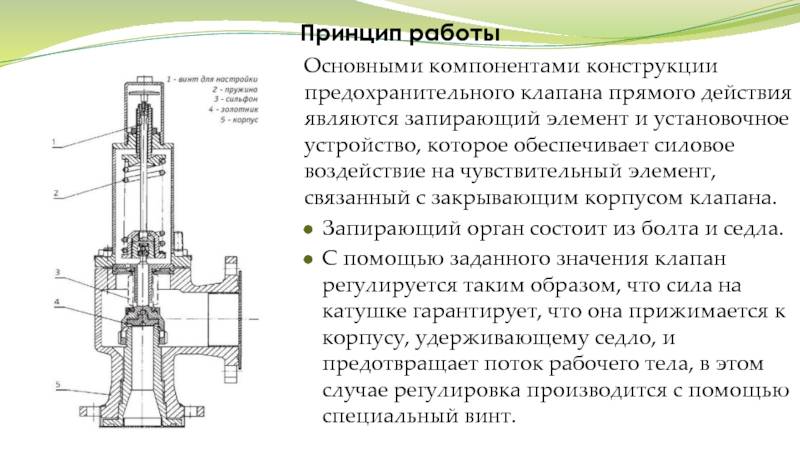 Предохранительные клапаны презентация