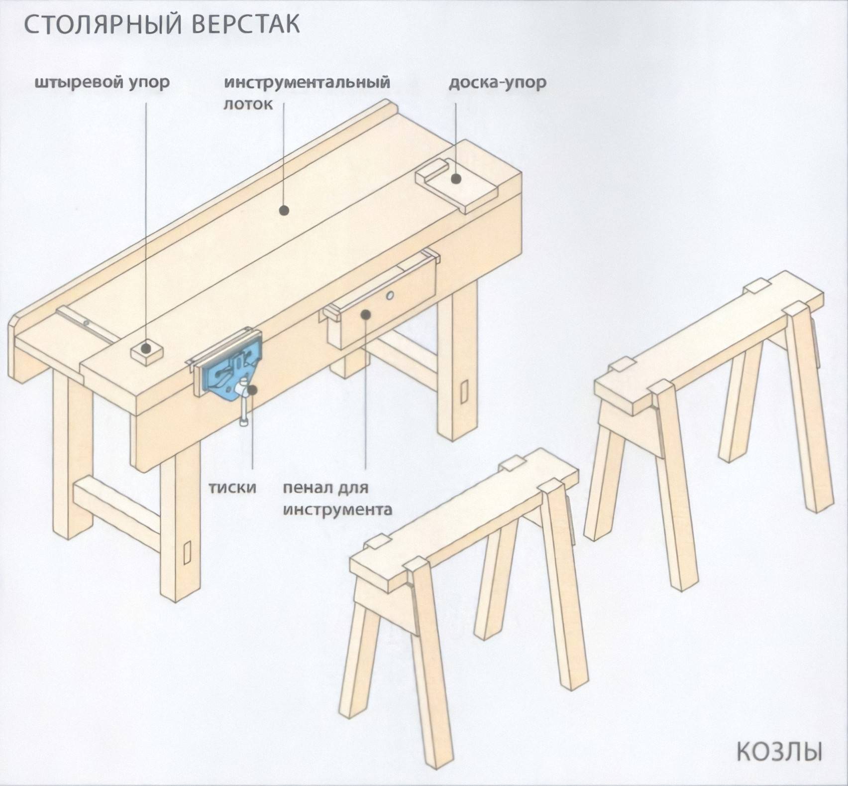 схема складного стола из дерева своими руками