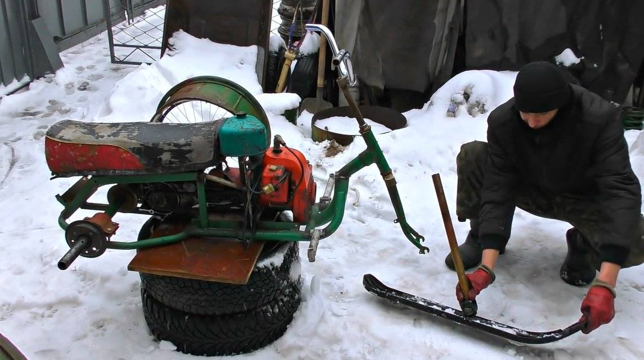 Самодельные снегоходы: инструкция по изготовлению своими руками снегоката из мотоблока и бензопилы