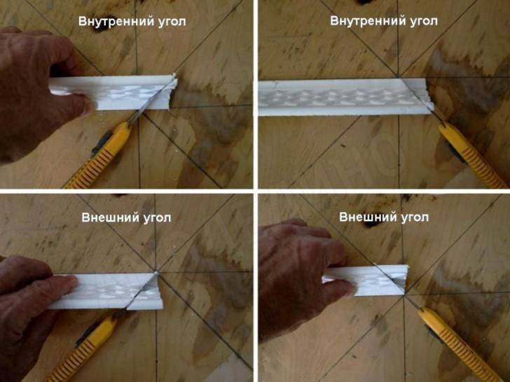 Как вырезать угол на потолочном плинтусе, как правильно резать потолочный плинтус в углах своими руками