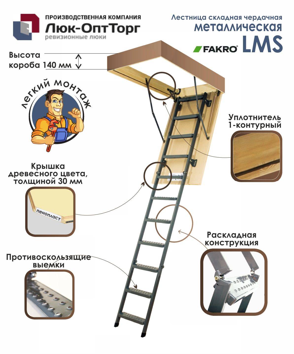 ???? чердачная лестница с люком: типы конструкций, выбор и монтаж
