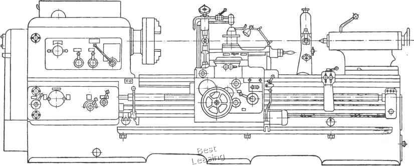 Токарно винторезный станок 1к62 чертеж общий вид