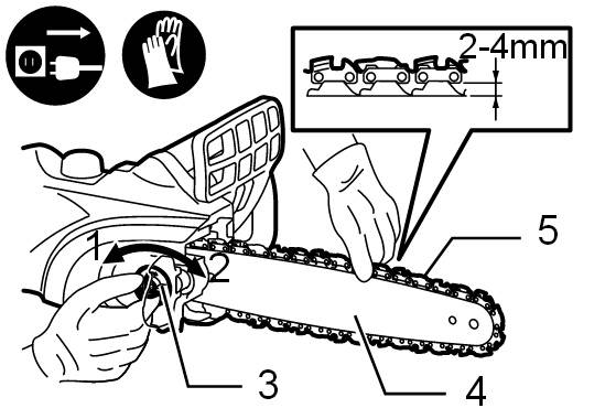 Как правильно поставить цепь на электропилу