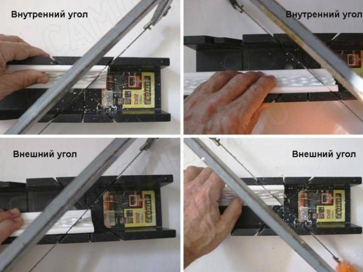 Как сделать угол на потолочном плинтусе с помощью стусла - пошаговая инструкция