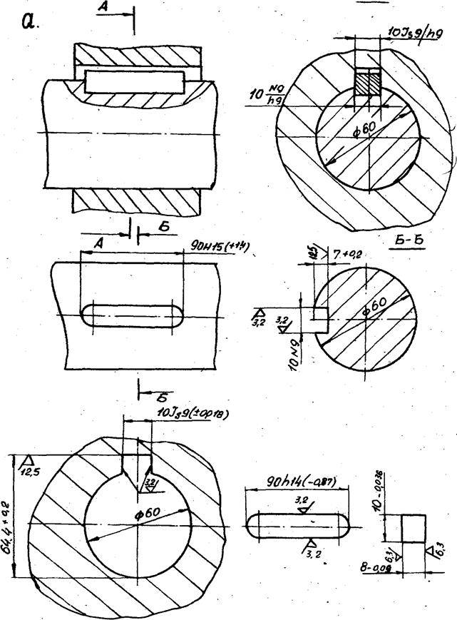 Сборочный чертеж шпоночного соединения рисунок 225 как чертить