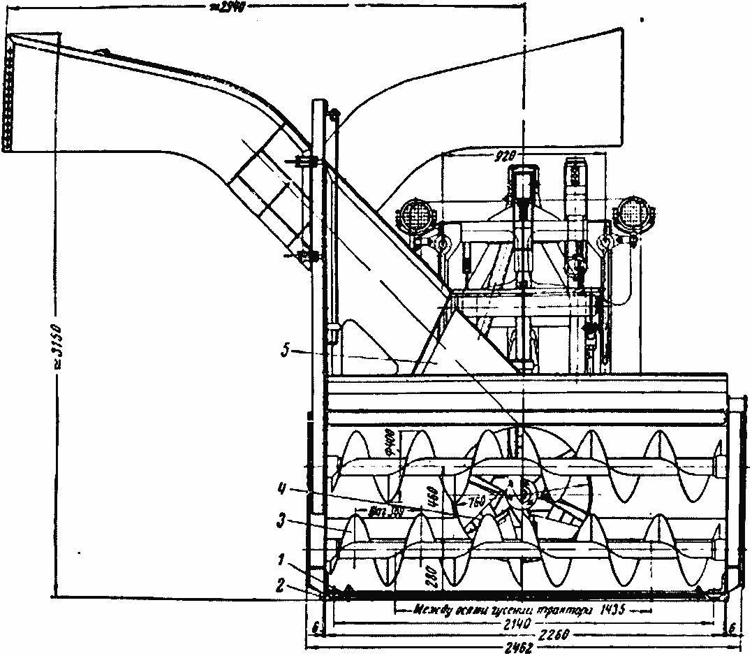 Снегоуборочной машины чертеж