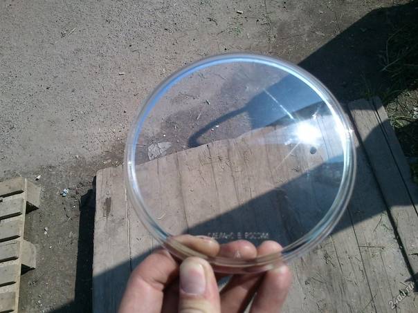Как вырезать круглое стекло для фонарика