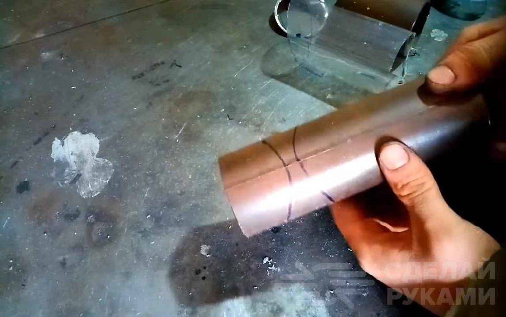 Как разрезать трубу под 45 градусов - разрезание трубы под углом