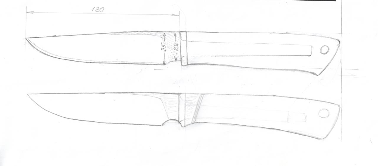 Ручка для ножа из дерева эскизы и чертежи фото своими руками
