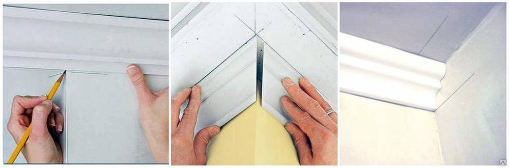 Как правильно резать потолочный плинтус и напольный? особенности стыковки угла потолочного плинтуса и напольного, замеры и выбор стусла, фото и видео инструкции