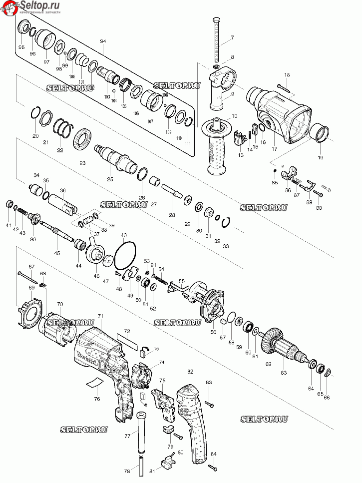 Взрыв схема макита 5001с