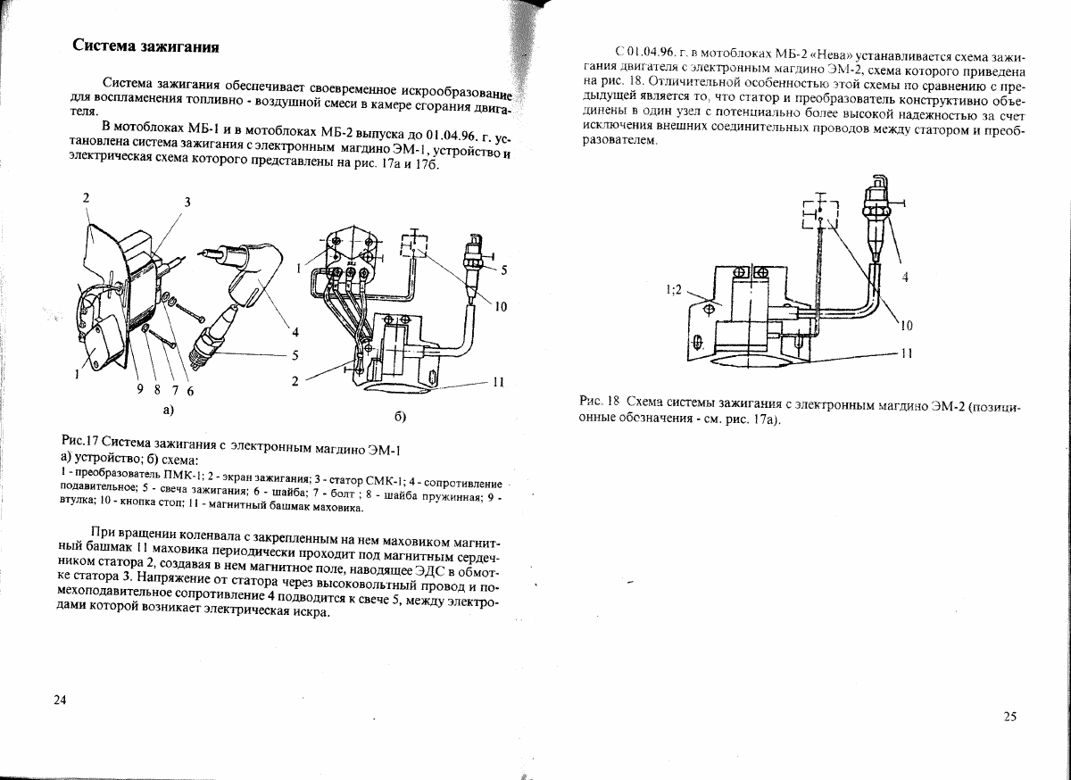 Схема зажигания мб 1