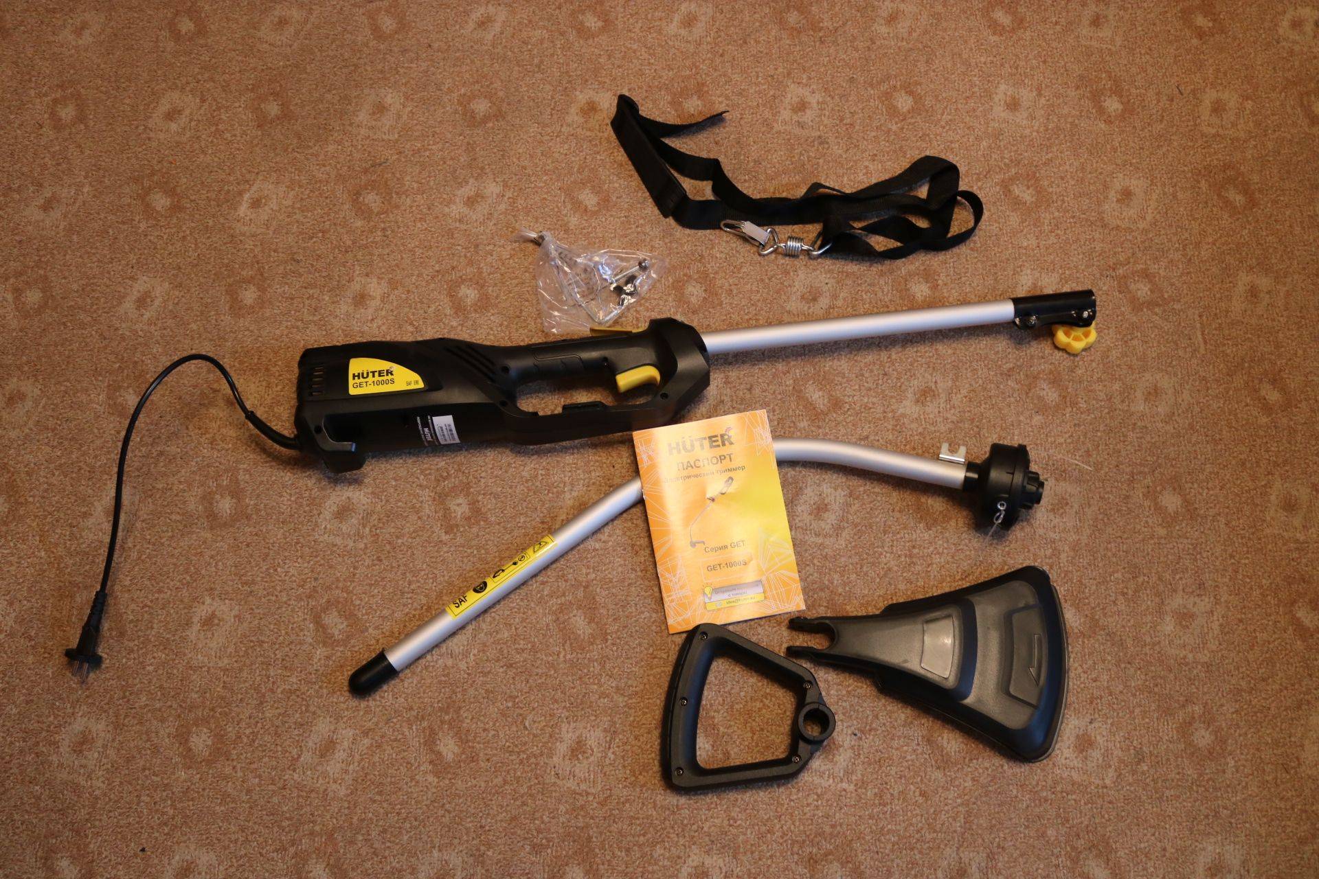 Триммер электрический huter get-1200sl — немецкое качество