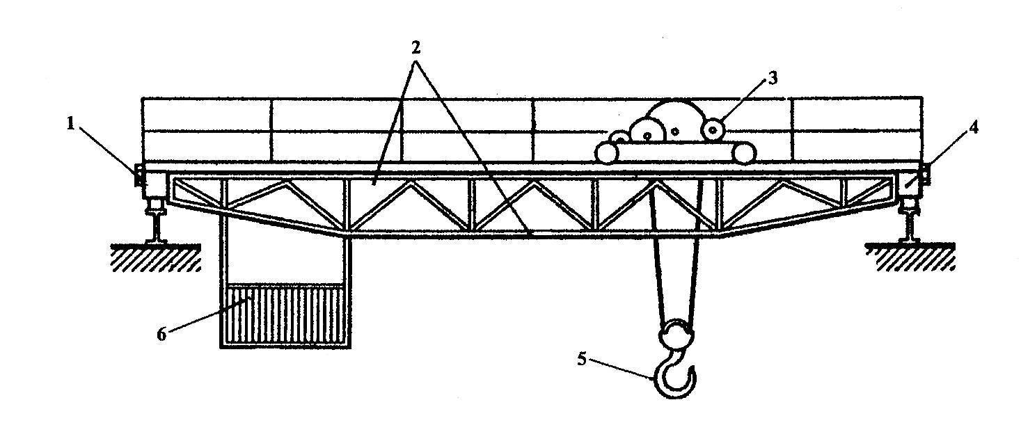 Пролетная балка мостового крана чертеж