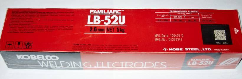 Технические характеристики электродов lb 52u